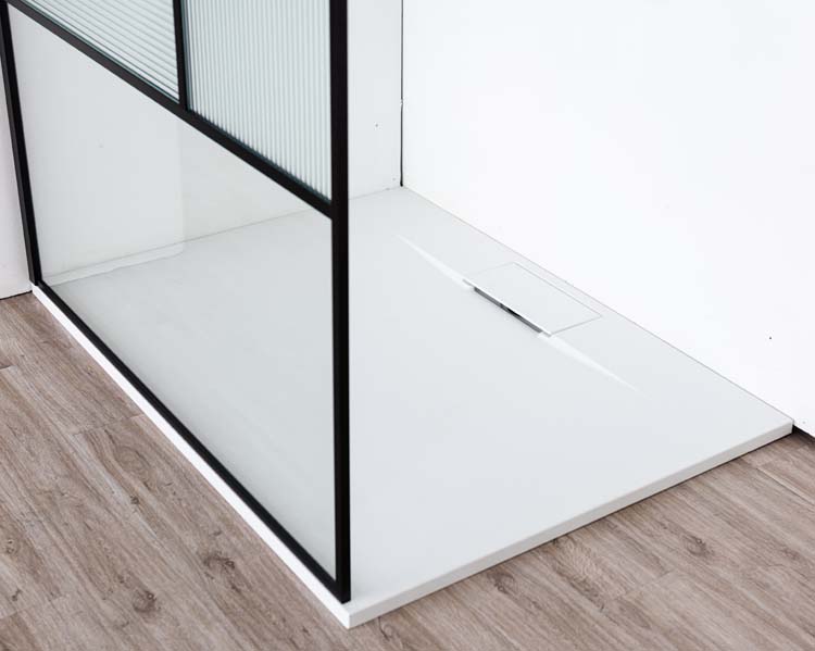 Douchebak Myo SMC mat wit leisteenlook 120x90cm