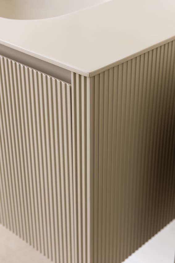 Badkamermeubel Amelia rookgrijs met enkele wastafel mat 90cm