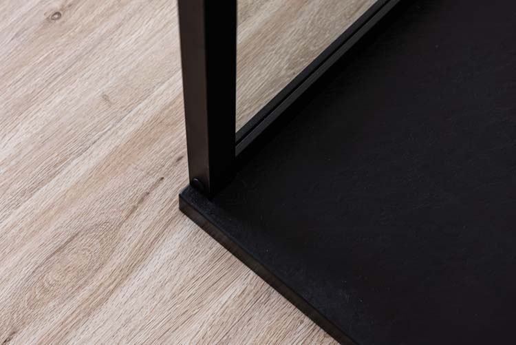 Paroi de douche Umi profile noire 140x200cm avec barre