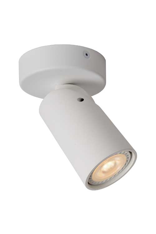 Lucide XYRUS - Plafondspot - Ø 9 cm - LED Dim to warm - GU10 - 1x5W 3000K/2200K - Wit