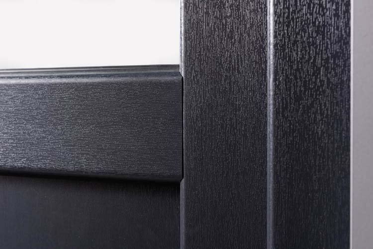 Buitendeur pvc antr/wit 880 x 2100 mm halfglas R