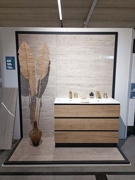 Carrelage de sol et mural Lillystone travertin 60x120cm