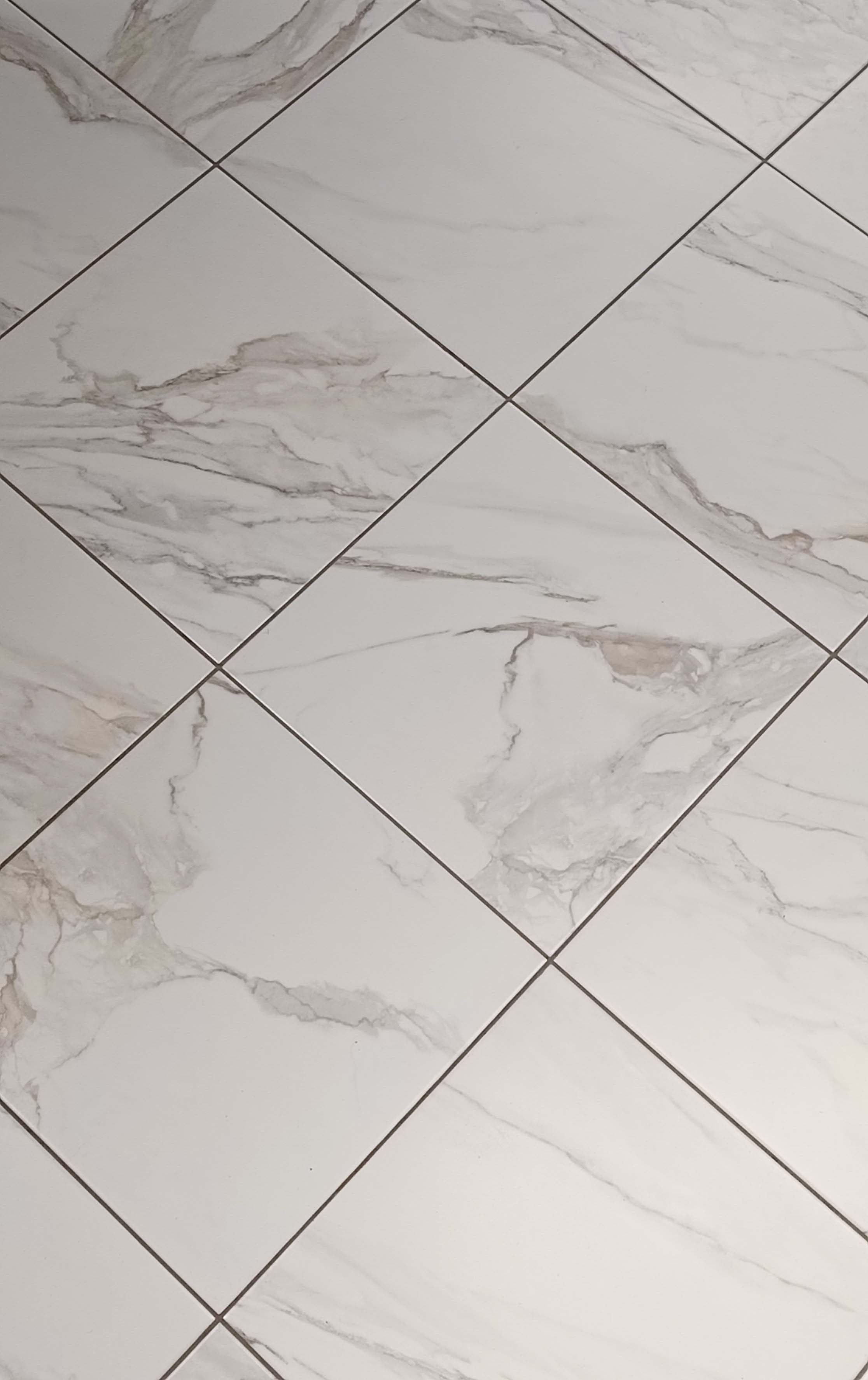 Carrelage de sol et mural Hilton imitation marbre blanc mat 45x45cm