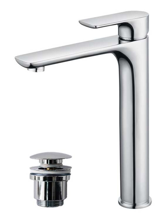 Robinet de lavabo Hunter chrome surélevé + click clack