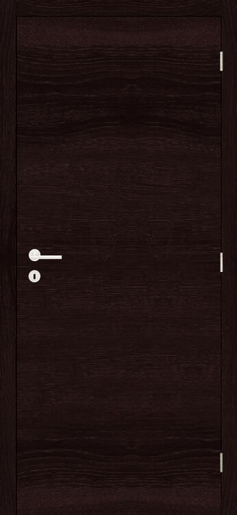 Porte intérieure complète Realwood Oak horizontal chêne noir 201,5x63cm aggloméré tubulaire réversible + châssis 16,5cm