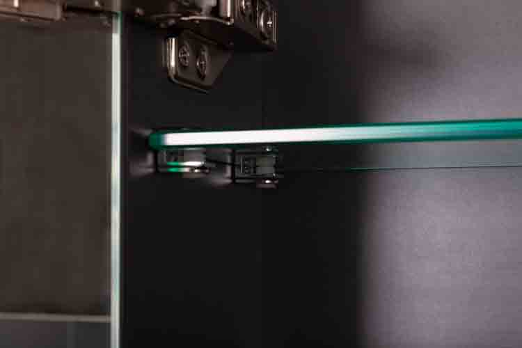 Badkamermeubel Omane mat grijs hangend met enkele wastafel glanzend wit 80cm