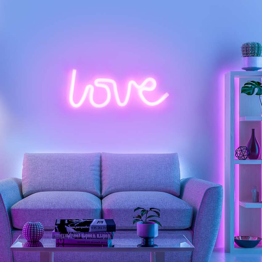 Wandlamp - Love - 34,3x2x12,5cm - LED - 1x6,5W