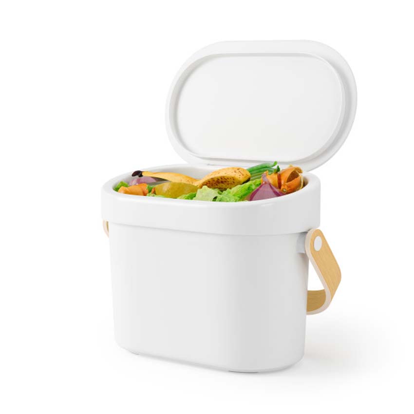 Afvalemmer Umbra Bellwood kunststof wit 4L