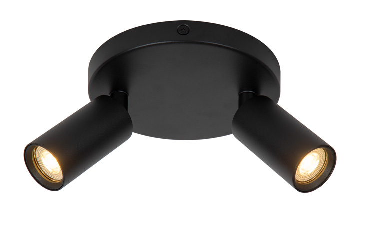 Spot plafond Zen - noir - Ø15cm - 2xGU10