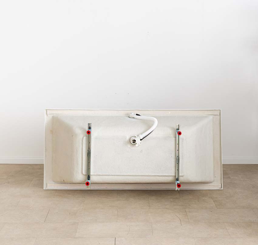 Inbouwbad Colin glanzend wit 180x80cm + regelbare potenset