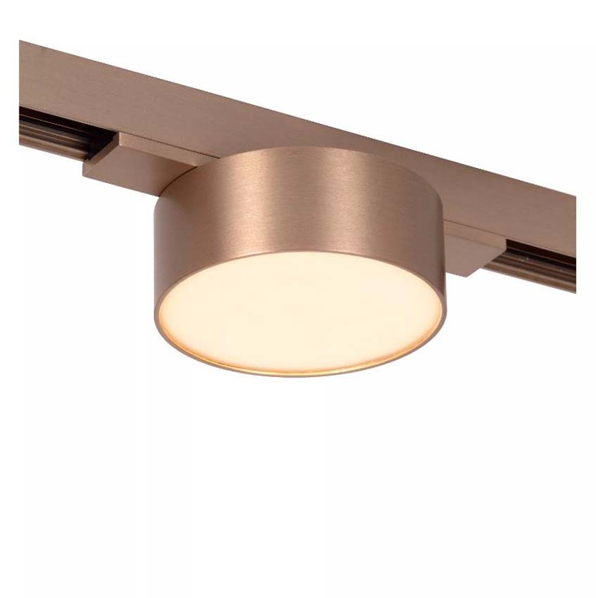 Lucide Premium Linial Fixt Railspot - Système de rails monophasé / Éclairage rail intelligent - 48V - 1xLED Dimmable - Champagne