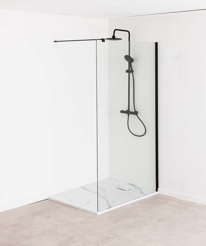 Douchebak Moby SMC wit marmerlook 120x90cm