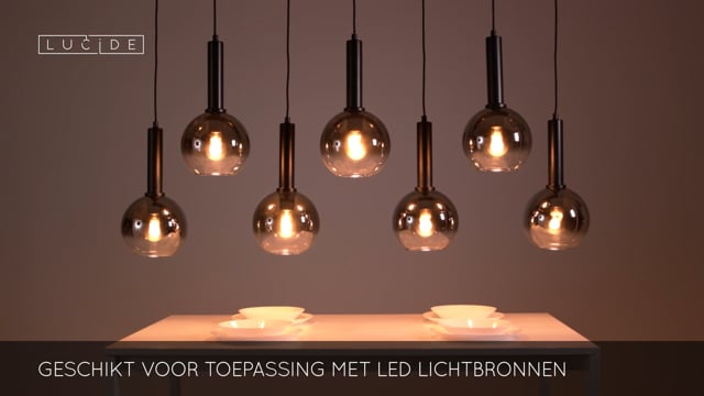 Suspension - 7xE27 - Noir Suspension - 7xE27 - Noir