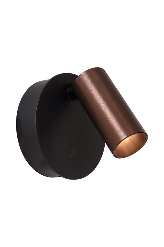 Oplaadbare wandspot Rune - koffie - Ø8,1cm - LED Dimbaar - 1x2W - 2700K/4000K - magnetisch