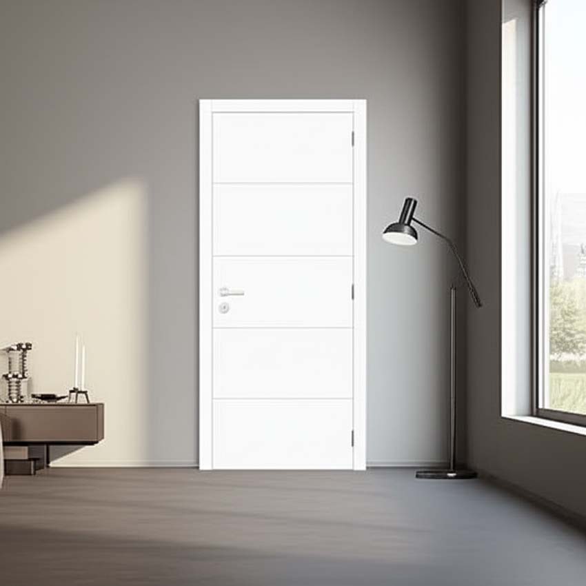 Bloc-porte à peindre Moderne Horizontale 830mm ALVEOLAIRE