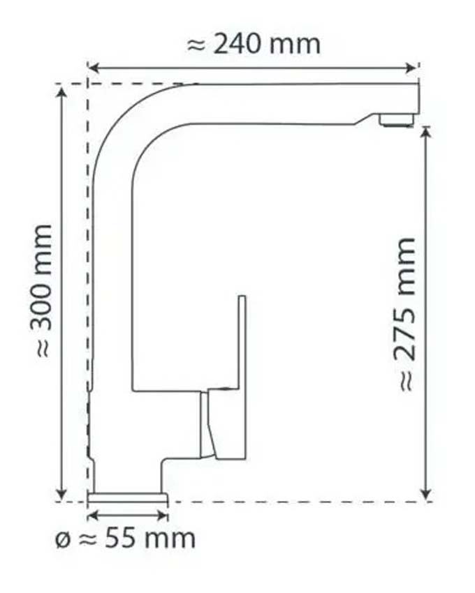 Robinet de cuisine Levi chrome avec bec extractible