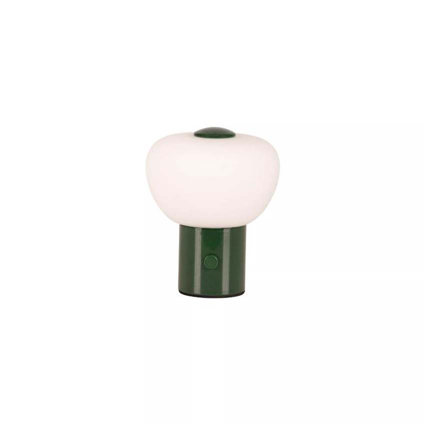 Lucide Essential Gustav - Lampe de table rechargeable - Batterie/Pile - H9,5cm - LED dimmable - 1x0,8W 2700K - Vert