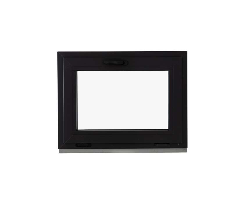 Châssis battant pvc Deceuninck Elegant Infinity noir/noir B600xH500 mm