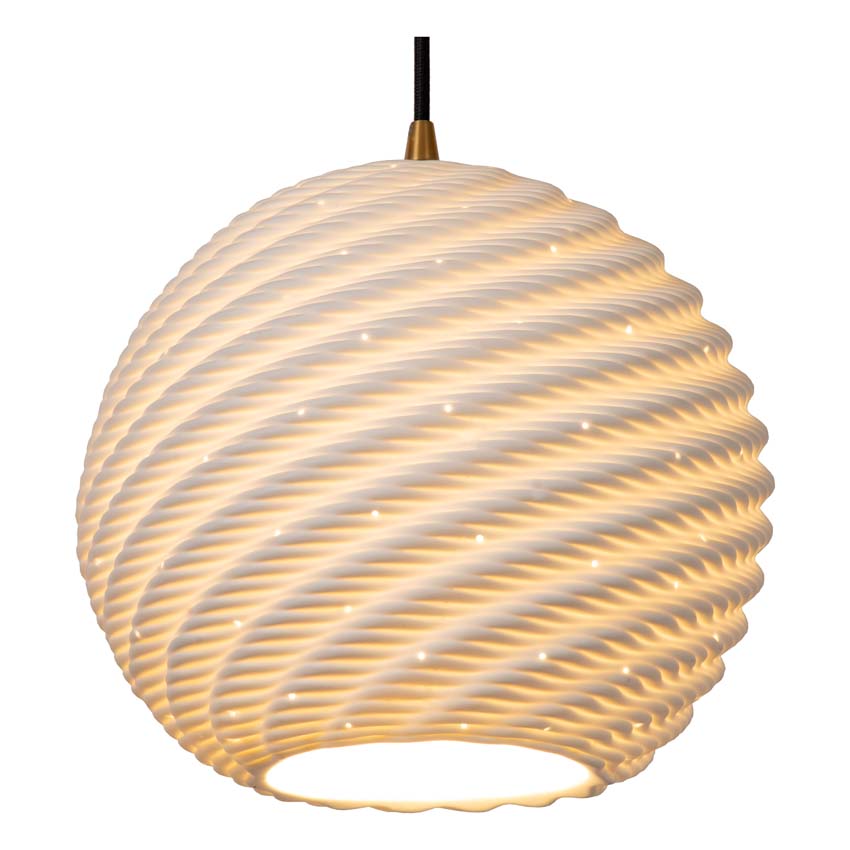 Lucide Bina - Hanglamp - Ø25cm - 1xE27 - Wit