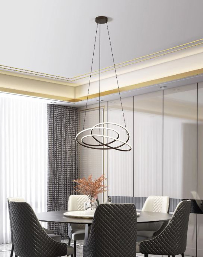 Hanglamp - brons - Ø58xH110cm - LED - 1x27W - 2700/4000/6500K - CCT