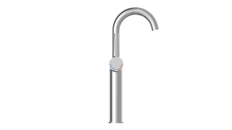 Robinet de lavabo Charlotte avec poignée latérale chrome surélevé