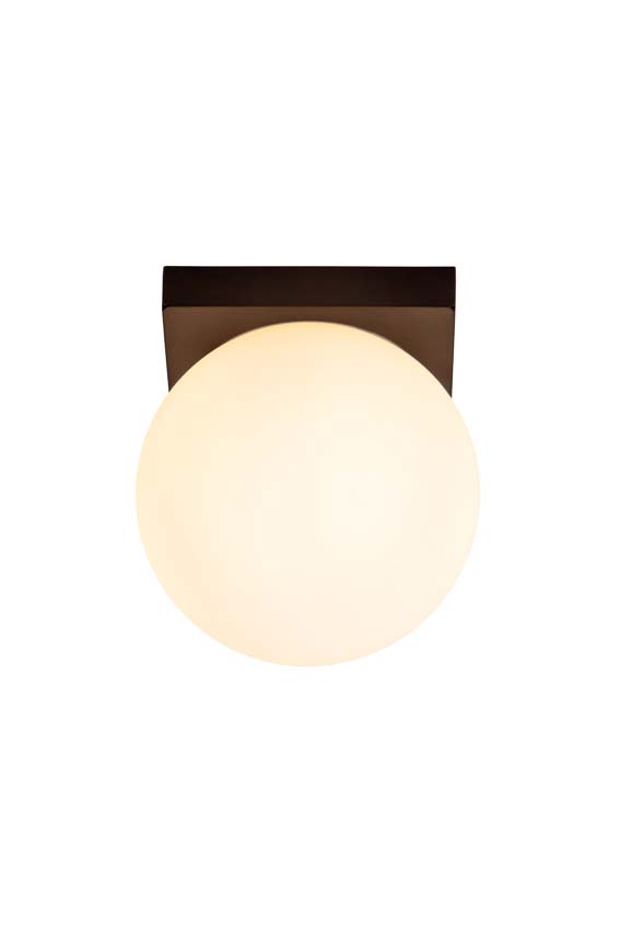 Plafondlamp Badkamer - Ø13,5cm - LED Dimbaar to warm - 1x12W 1800K/3000K - IP40 - Zwart