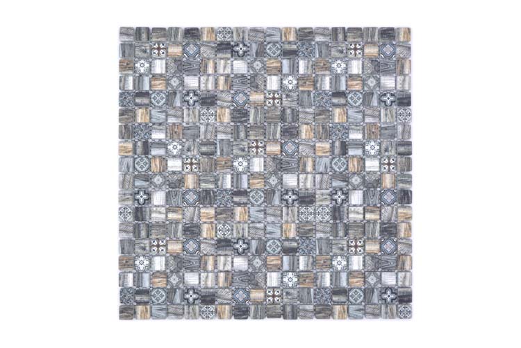 Mosaïque Retro Mix brun foncé mat 30x30cm