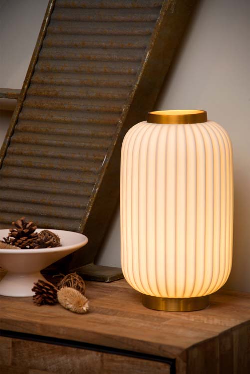 Tafellamp - wit - H33,7cm - E14 - 25W