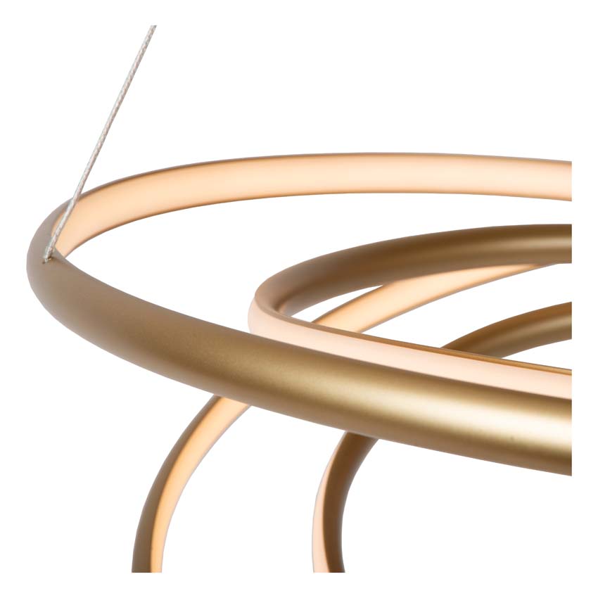 Lucide Premium Sardana - Plafonnier - LED dimmable - 1x54W 2700K - Or mat / Laiton