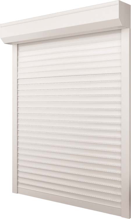 Volet roulant Flore blanc aluminium électrique L 1150 x H 1200 mm raccourcissable