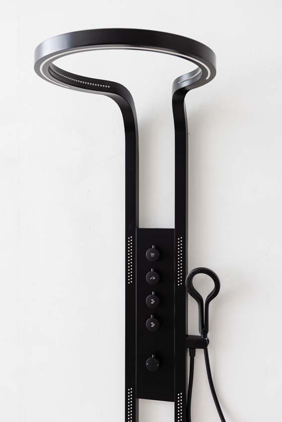 Doucheset Vicky thermostatisch met LED zwart