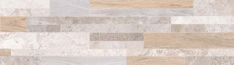 Carrelage mural Liverpool plaquette de parement gris mat/beige 17x62cm