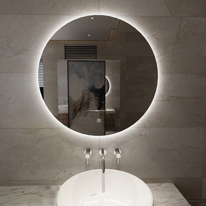 Spiegel Karen rond met LED en anti-condens 100x100cm