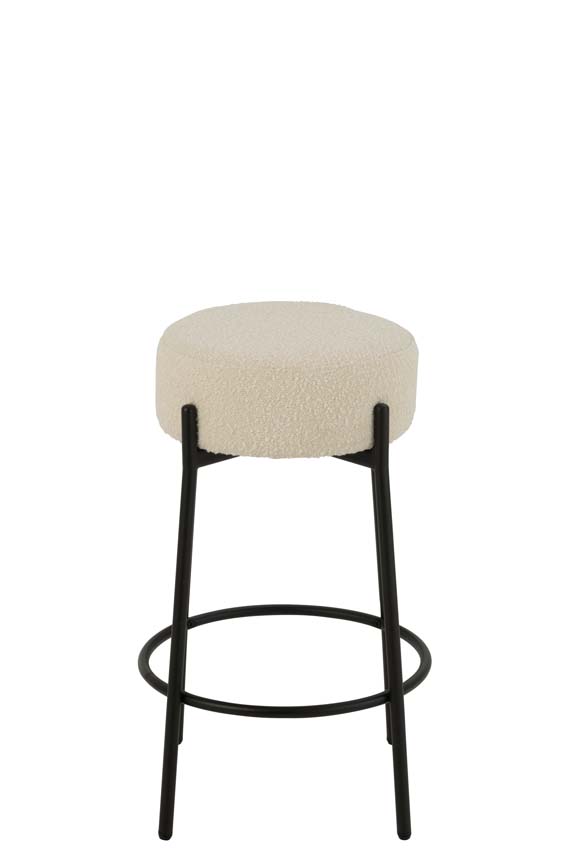 Tabouret de bar Boucle blanc