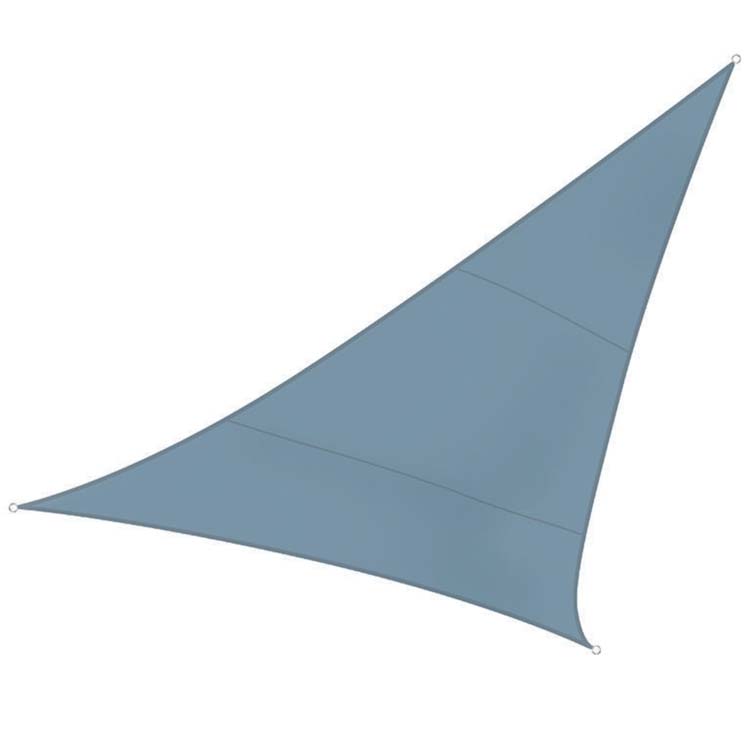 Toile d'ombrage triangulaire bleu-gris 500x500x500cm résistante aux UV et hydrofuge