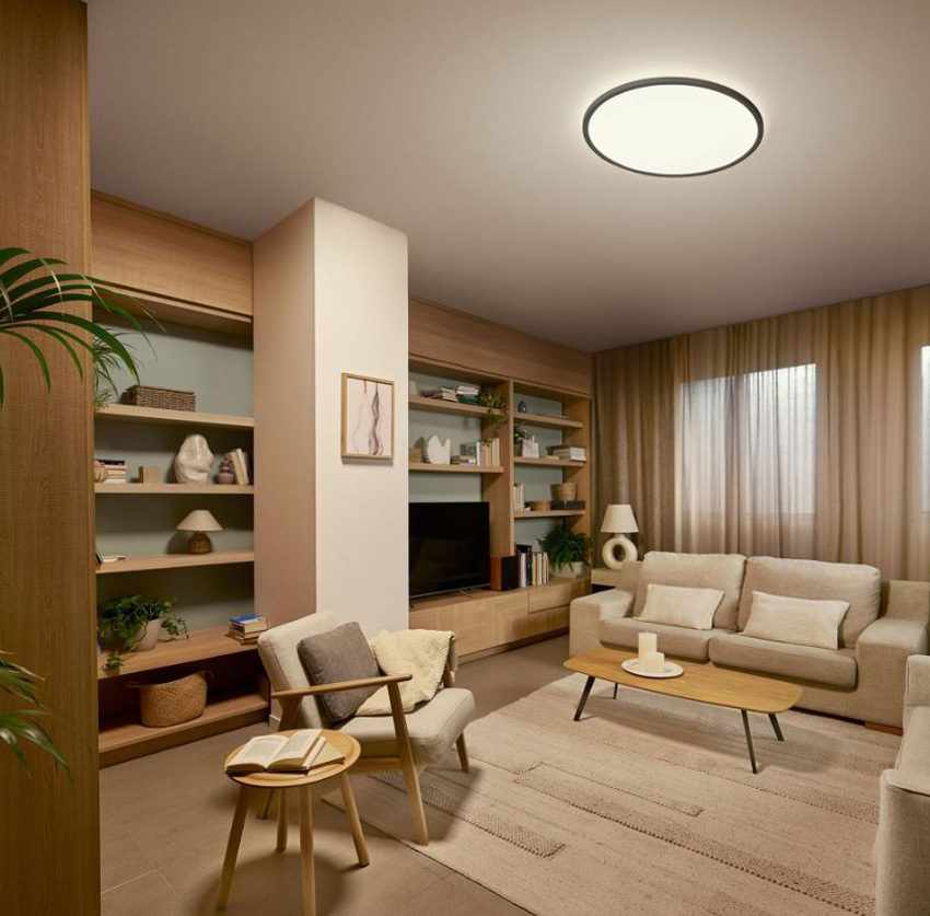 Plafonnier - noir - Ø54,1cm - dimmable - LED - 1x32W - 2200/6500K