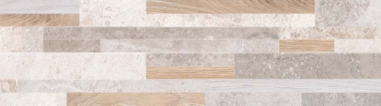 Carrelage mural Liverpool plaquette de parement gris mat/beige 17x62cm