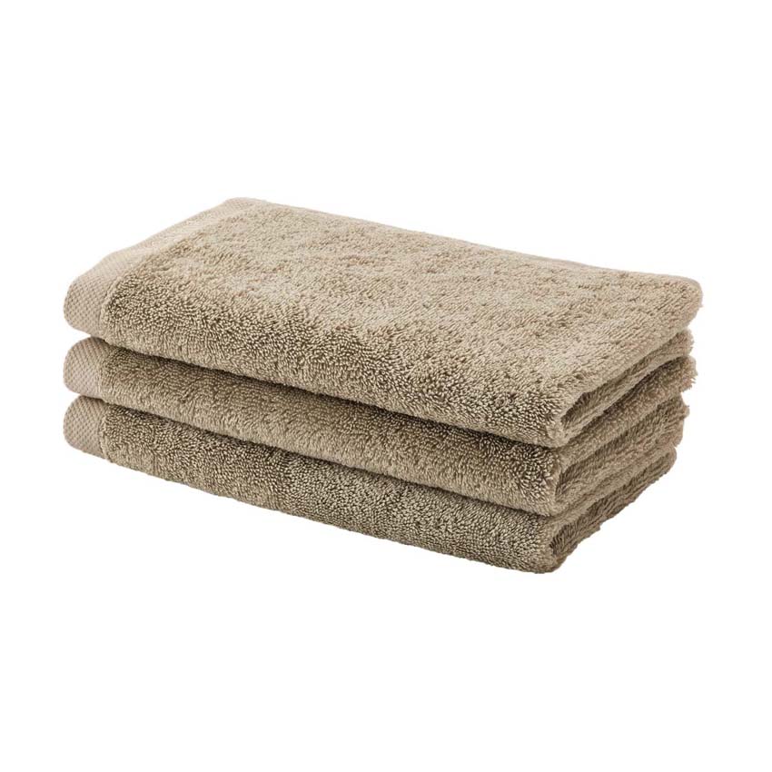 Gastendoekje Aquanova London Egyptisch katoen almond beige 30x50cm