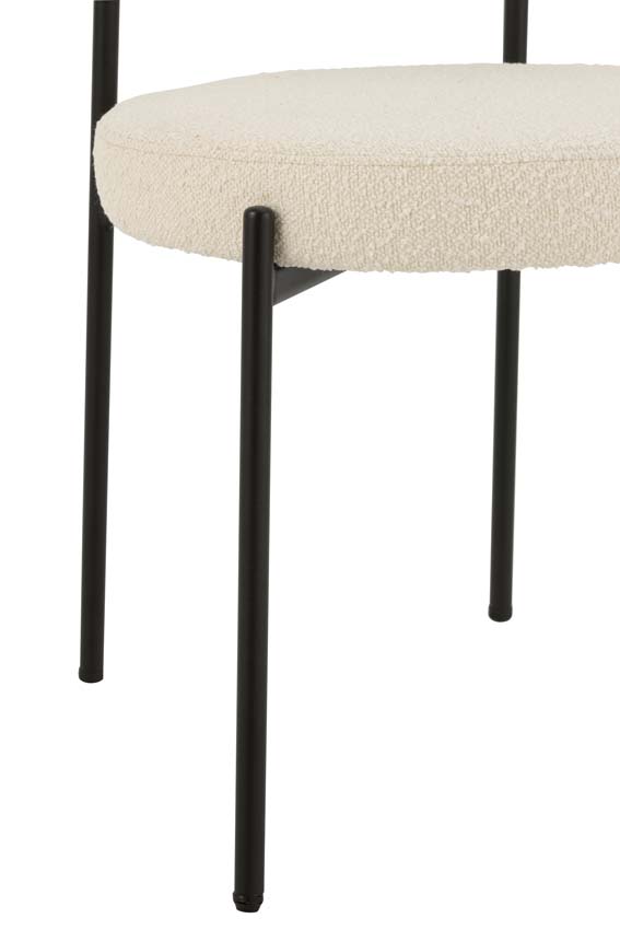 Stoel Boucle wit 51x52x77cm Stoel Boucle wit 51x52x77cm