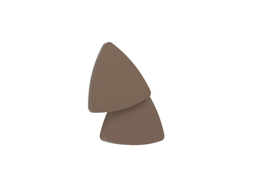 Applique murale - rouille - 14x14x4,7cm - LED - 1x8W - 2700/4000/6500K - 950lm - IP44 - triangle
