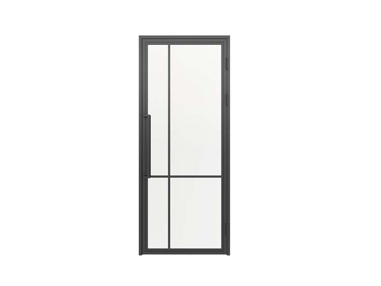 Stalen binnendeur Tara zwart 4R 98x234,9cm links