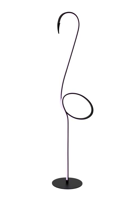 Staande lamp - zwart - H130cm - LED - RGB