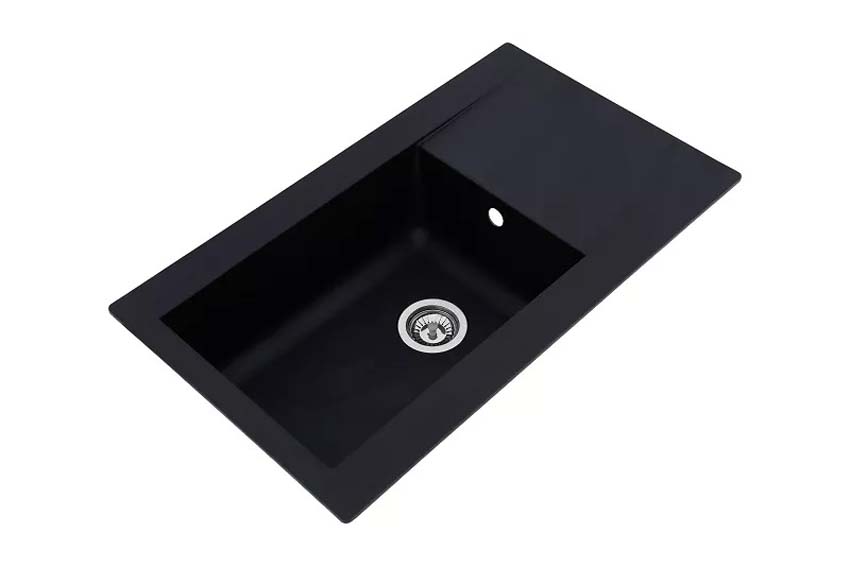 Inbouwspoelbak Liv 860x500mm zwart