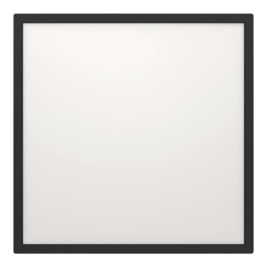 Plafonnière  - Zwart - 50x50cm - Dimbaar - LED - 1x36W - 2700-6500K - afstandsbediening