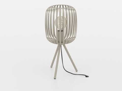 Lampe de table Roma E27 couleur sable/beige H43,5CM Lampe de table Roma E27 couleur sable/beige H43,5CM