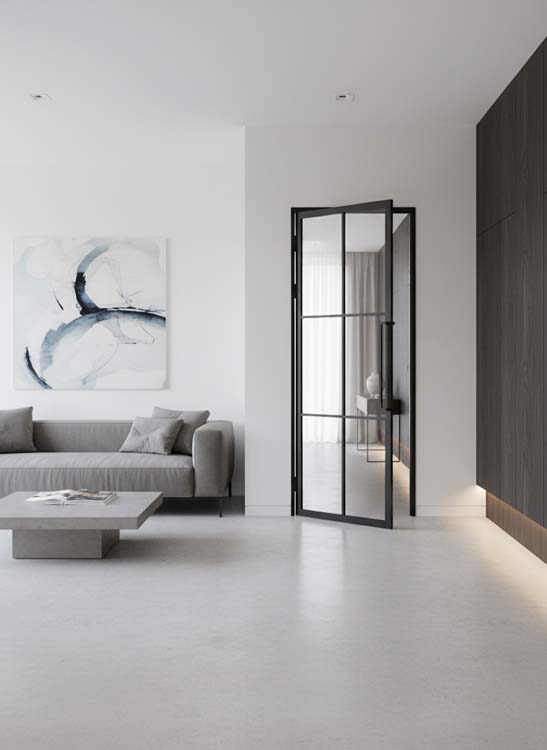 Porte intérieure Fer forgé 6W Tara 980 x 2349 mm Droite