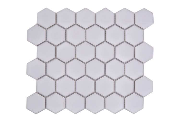 Mozaïek Hexagon wit mat 32,5x28,1cm