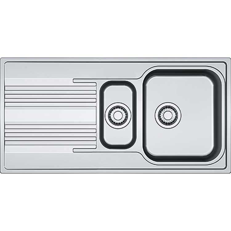Spoelbak Franke Smart inox 1,5 bak 100x50cm