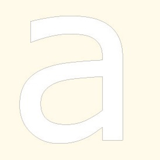 Numéro de maison A blanc 10cm avec bande adhésive