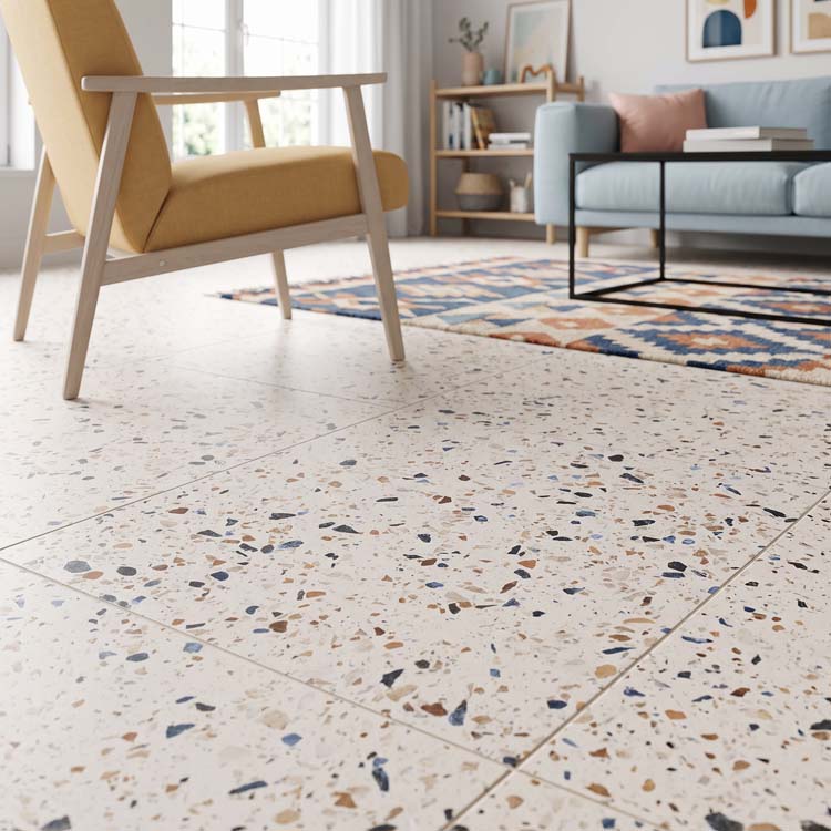 Carrelage de sol et mural Minimal terrazzo colormix 60x60cm